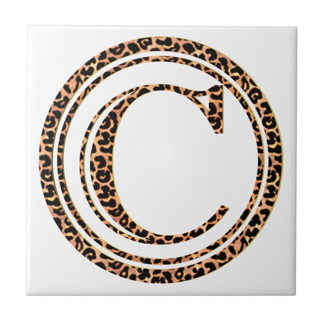 leopard C Ceramic Tile (Front)