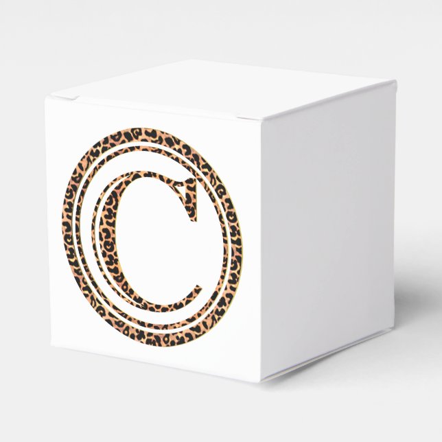 leopard C Favour Box (Front Side)