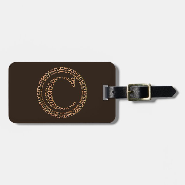 leopard C Luggage Tag (Front Horizontal)
