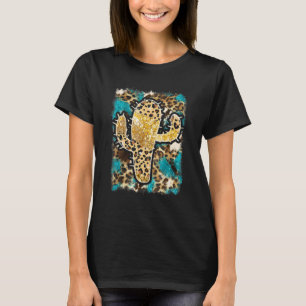 Leopard Cactus Western Cowgirl Tie Dye 3 T-Shirt