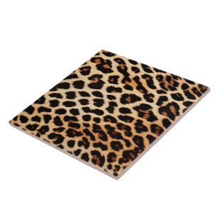 Leopard Cat Animal Print Trendy Collection Ceramic Tile