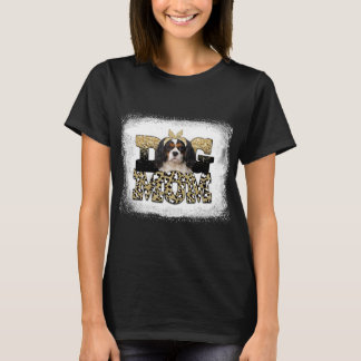 Leopard Cavalier King Charles Spaniel mum mothers  T-Shirt
