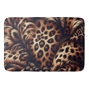 Leopard Charm: The Bold Statement  Bath Mat