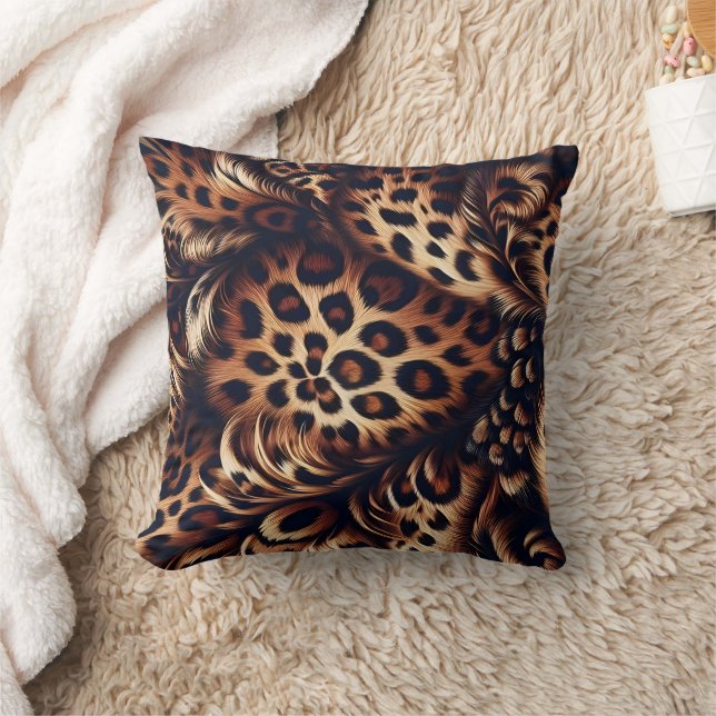 Leopard Charm: The Bold Statement  Cushion (Blanket)