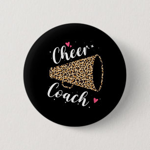 Leopard Cheer Coach Cheerleading Cheerleader Appre 6 Cm Round Badge