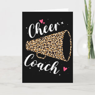 Leopard Cheer Coach Cheerleading Cheerleader Appre Card