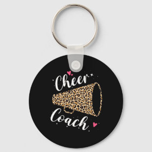 Leopard Cheer Coach Cheerleading Cheerleader Appre Key Ring