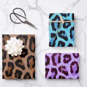 Leopard Cheetah Animal Fur Print Pattern Wrapping Paper Sheet