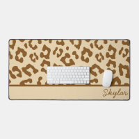 Leopard Cheetah Animal Print Custom Cursive Name