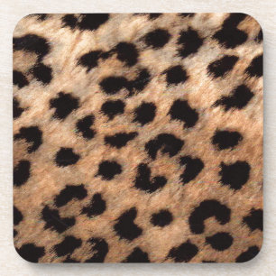 Leopard Cheetah Animal Print Girly Modern Trendy Coaster