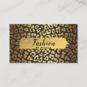 Leopard Cheetah Animal Skin Print Glam Modern Business Card