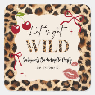 Leopard Cheetah Bachelorette Party Sticker