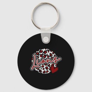 Leopard Cheetah Bysketbyll Lions Maroon Spirit Gam Key Ring