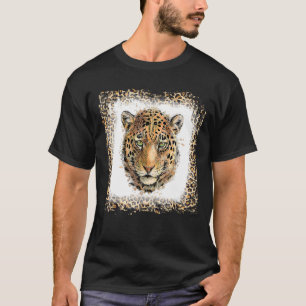 Leopard Cheetah Jaguar Head Watercolor Animal T-Shirt