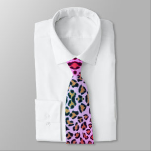 Leopard cheetah pink pattern    tie