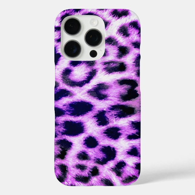 Leopard Cheetah Print Faux Fur pink Case-Mate iPhone Case (Back)