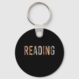Leopard Cheetah Print Reading Teacher Fun Back To Key Ring