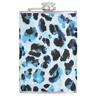 Leopard Cheetah Skin: Watercolor Vintage Tie Dye Hip Flask