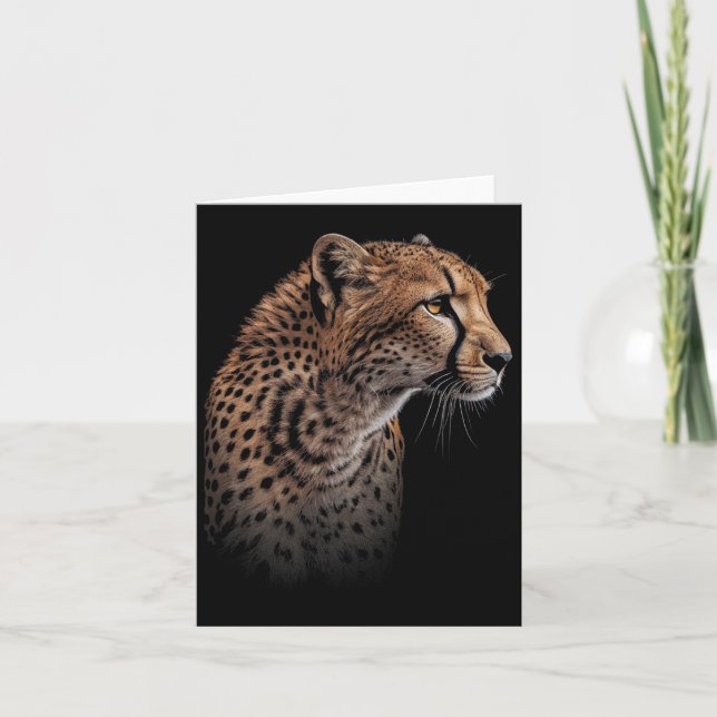 Leopard Cheetah Tiger Leopard Face Lion Cat  Card (Front)