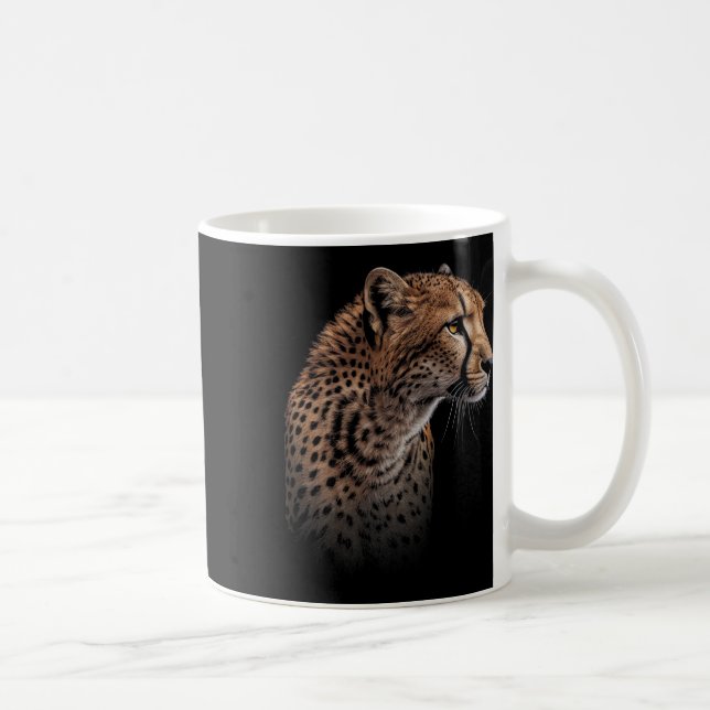 Leopard Cheetah Tiger Leopard Face Lion Cat  Coffee Mug (Right)