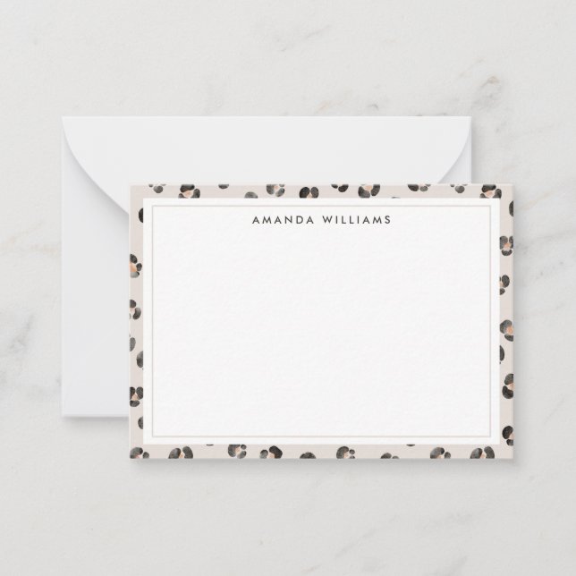 Leopard Cheetah Wild Animal Skin Pattern Card (Front)