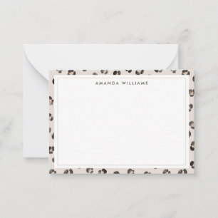 Leopard Cheetah Wild Animal Skin Pattern Card