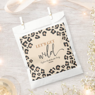 Leopard Cheetah Wild Bachelorette Weekend Party Favour Bag