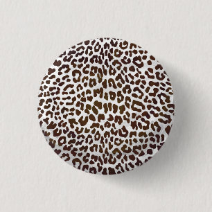 Leopard Chocolate Print 3 Cm Round Badge