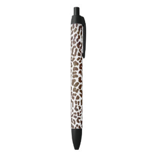 Leopard Chocolate Print Black Ink Pen
