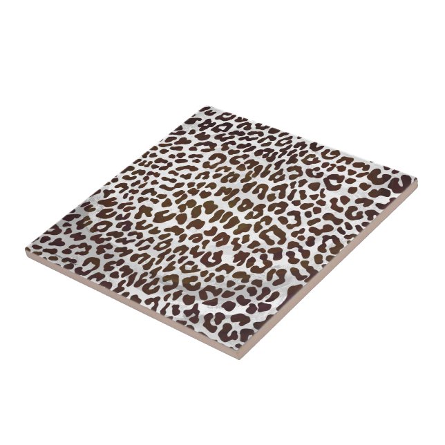 Leopard Chocolate Print Ceramic Tile (Side)