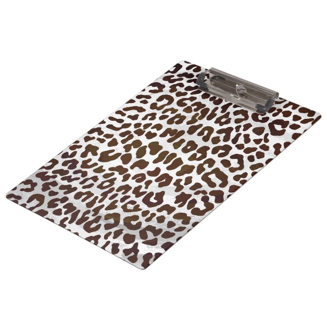 Leopard Chocolate Print Clipboard (Angled)