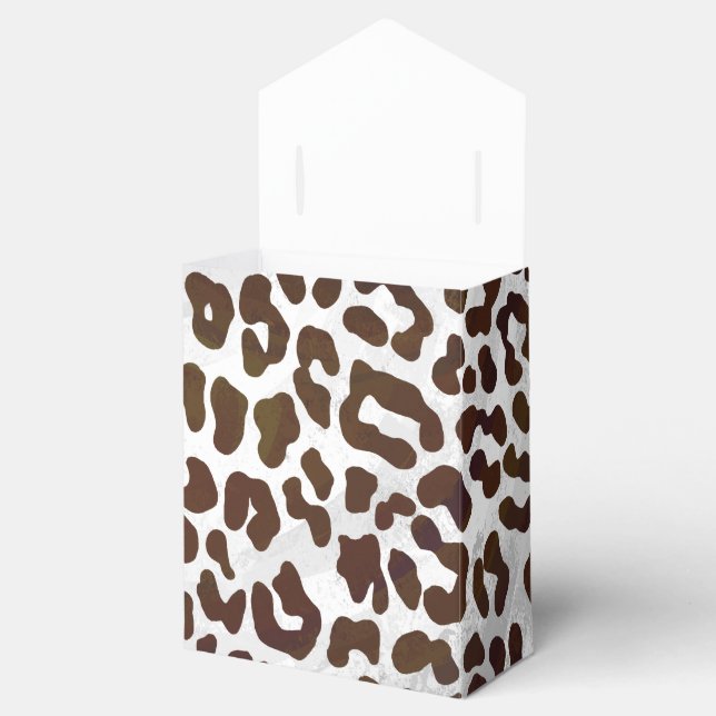 Leopard Chocolate Print Favour Box (Opened)