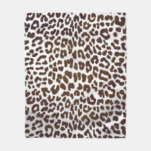 Leopard Chocolate Print Fleece Blanket