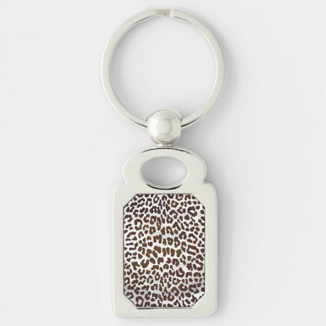 Leopard Chocolate Print Key Ring (Front)