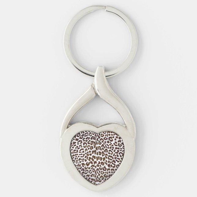 Leopard Chocolate Print Key Ring (Front)