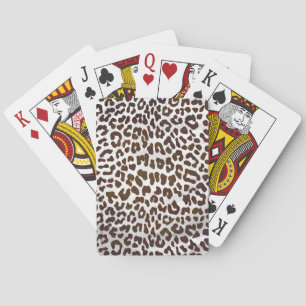 Leopard Chocolate Print Playing Cards