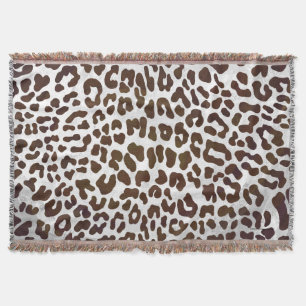 Leopard Chocolate Print Throw Blanket