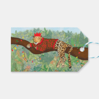 Leopard Christmas gift tags