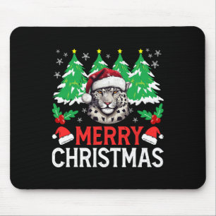 Leopard Christmas Pajama Costume For Xmas Holiday  Mouse Pad