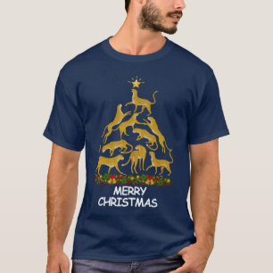 Leopard Christmasree Merry Christmas girl T-Shirt