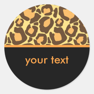 Leopard Classic Round Sticker