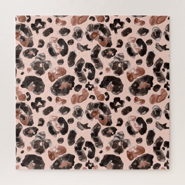 Leopard coat, animal skin seamless pattern. jigsaw puzzle (Vertical)