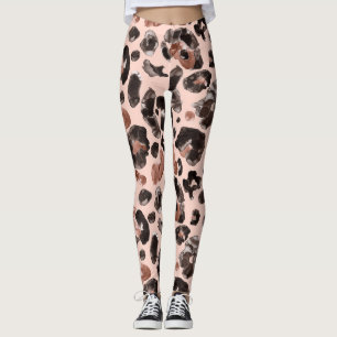 Leopard coat, animal skin seamless pattern. leggings