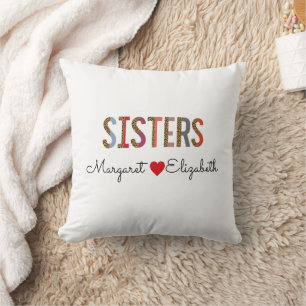 Leopard Colourful Sisters Mug – Custom Names Gift  Cushion