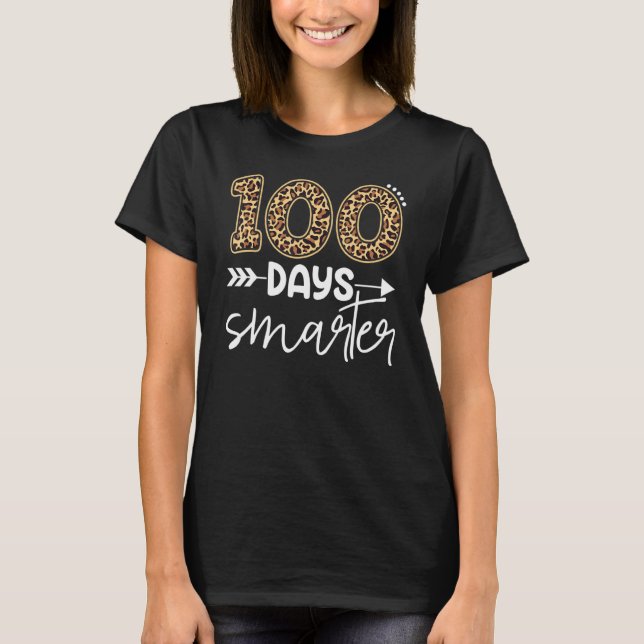 leopard costume 100 days smarter happy 100th day o T-Shirt (Front)