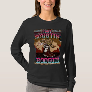 Leopard Cowboy Boots Hat Boot Scootin Boogie Weste T-Shirt