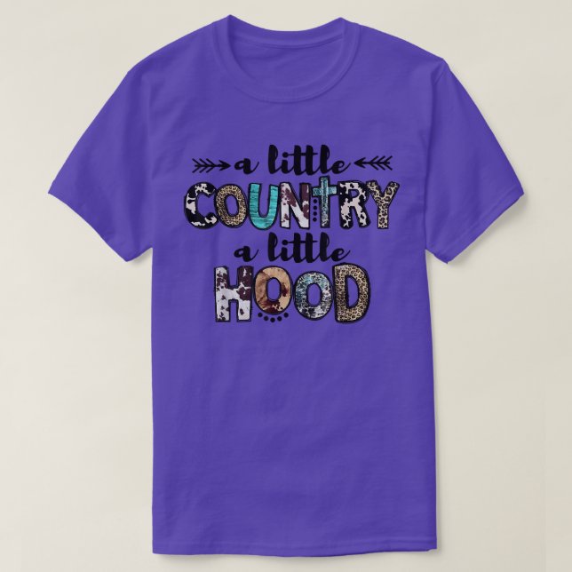 Leopard Cowgirl A Little Country Little Hood Weste T-Shirt (Design Front)