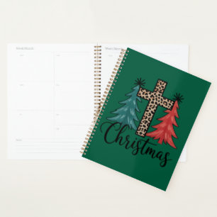 Leopard Cross Christmas Trees Christian Planner