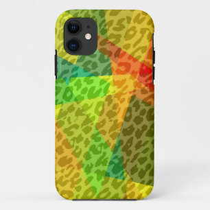 Leopard Cubism Abstract Art   Geometric Pattern 2 iPhone 11 Case
