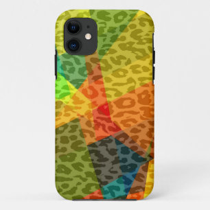 Leopard Cubism Abstract Art Geometric Pattern 4 iPhone 11 Case